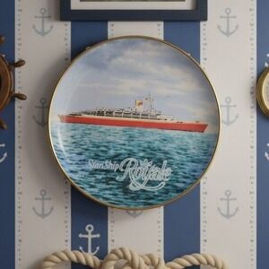 Star Ship Royale Souvenir Plate, Kaiser West Germany, Vintage Cruise Collectible